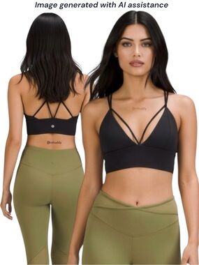 Lululemon size 2 black Pushing Limits Bra